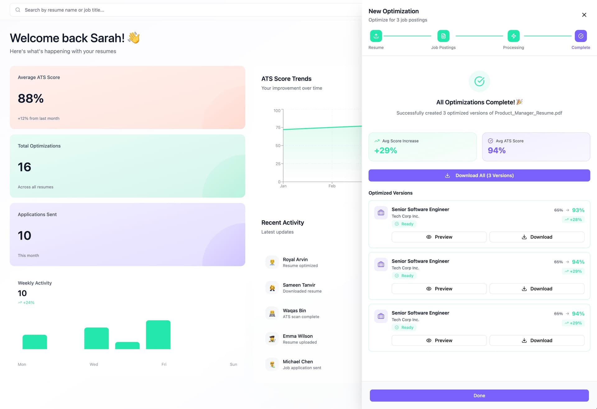 ResumeTailor Product Screenshot